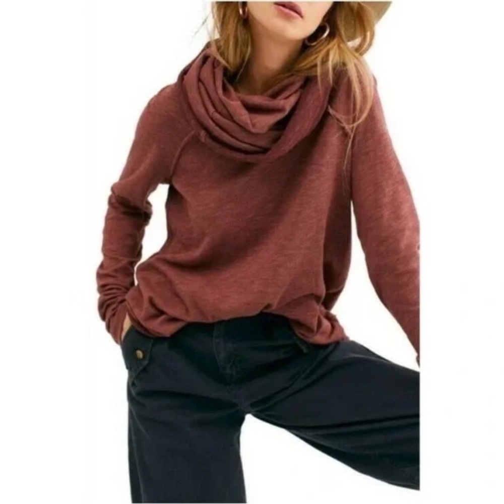 Free People Beach Cocoon Cowl Neck Sweater One Body